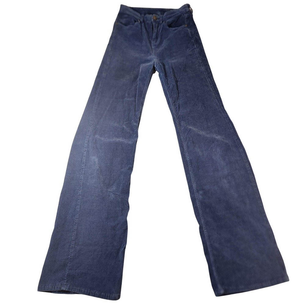 BLANKNYC Corduroy Pants Jeans Womens 25 Blue Wide Leg 5 Pocket Casual Boho